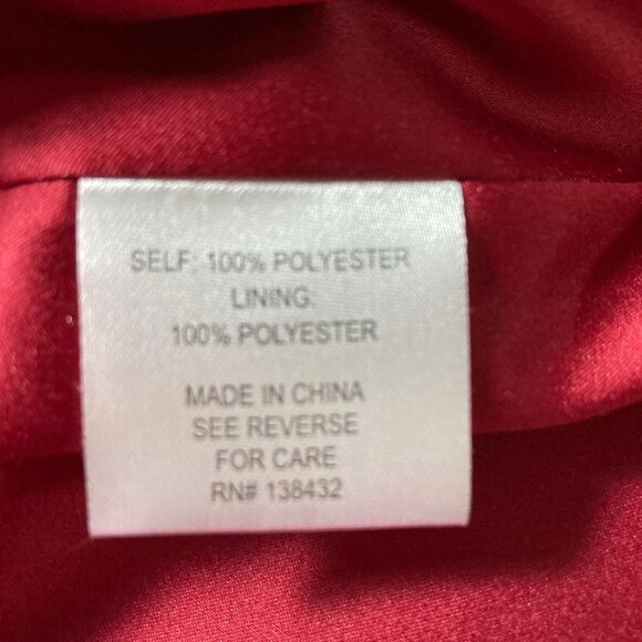 Modcloth Sleeveless Cocktail Dress, Low V-Neck Zipper Lined Midi Deep Red, Large - Picture 7 of 12